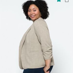 Skies Are Blue Raja Printed Collarless Blazer, 1X